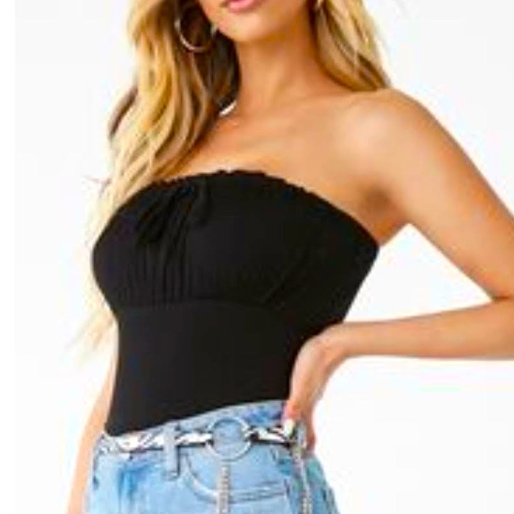 Forever 21 Black size Small Ribbed Tube Top NWOT